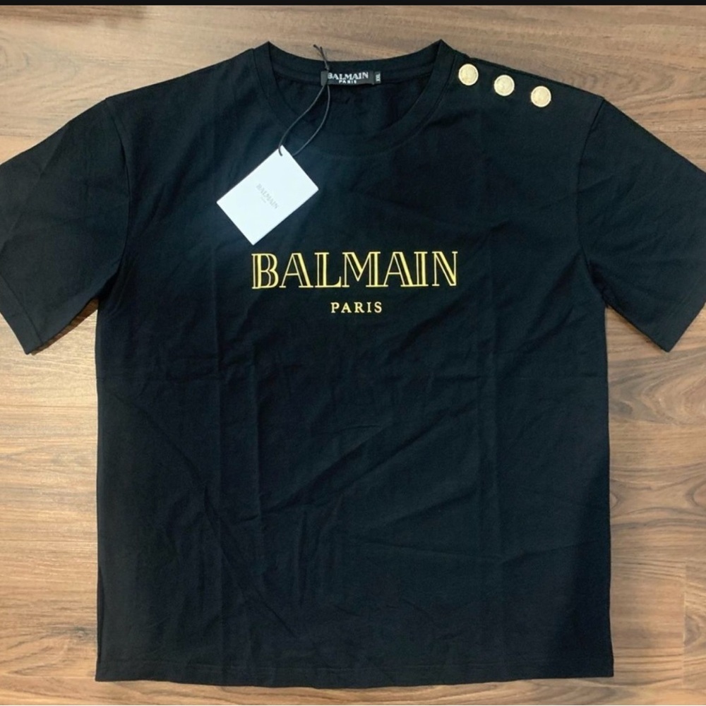 Balmain Metallic T Shirt - Picture 2 of 4